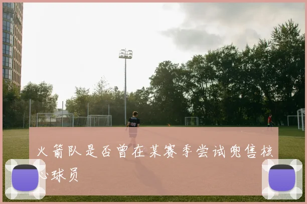 火箭队是否曾在某赛季尝试兜售核心球员